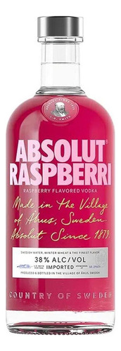 Paquete De 3 Vodka Absolut Raspberri 750 Ml