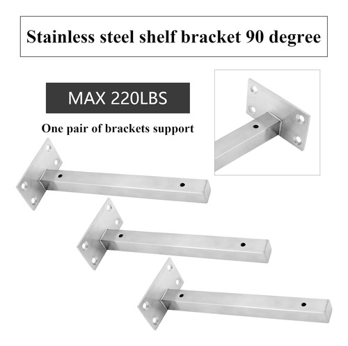 4 Soportes Flotantes De Acero Inoxidable 8 Resistente Para
