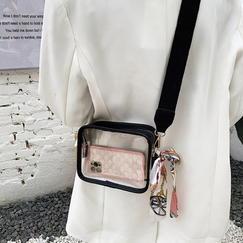\ Bolso De Hombro Transparente De Pvc Aprobado Por El