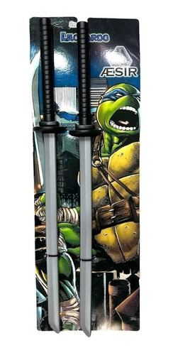 Espada Katana X 2 Tortuga Ninja Leonardo Set Ninja Leonardo