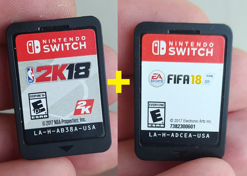 Fifa 18 + Nba 2k18 Nintendo Switch Físicos Sin Caja