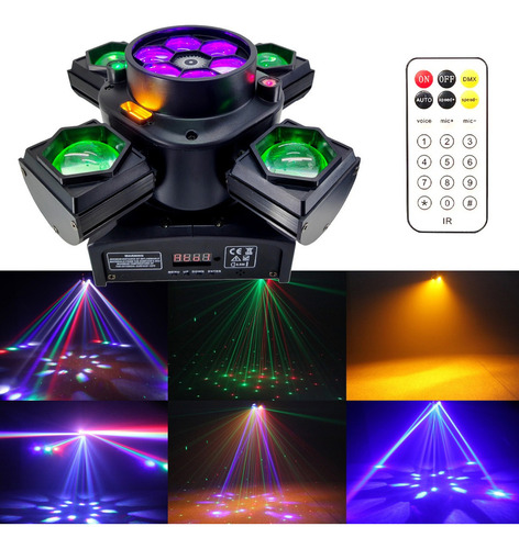Cabeza Móvil De 4 Cabezales Bee Eye Led Beam Para Dj Discote