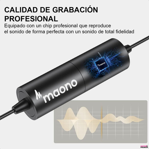 Microfono Lavalier Condenser Camara Celular Pc Tablet Maono