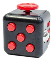 Comprar Cubo Relajante Antiestres Negro Con Rojo Fidget Cube