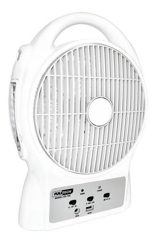 Ventilador Recargable 8puLG Blanco 3 Vel Sk-708 Cargador Usb