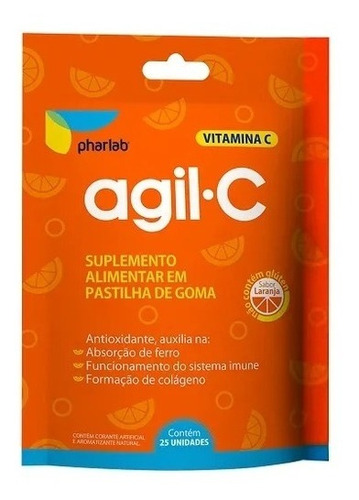 Vitamina C Agil C 100%idr 25 Gomas Laranja