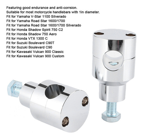 Abrazadera Elevadores Manillar 25 Mm/1 PuLG Con Per