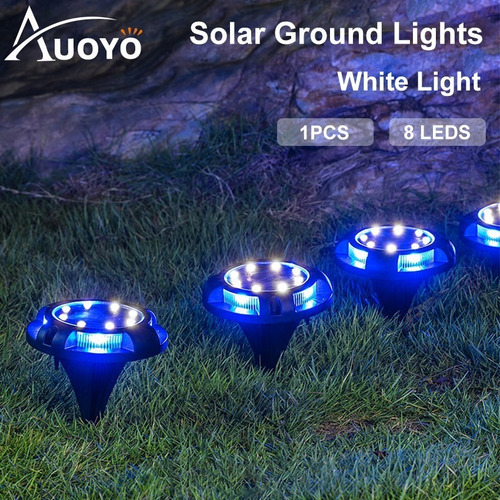 Imagen 3 de 5 de Pack De 6 Luces Solares Led Subterráneo Enterrado Jardín