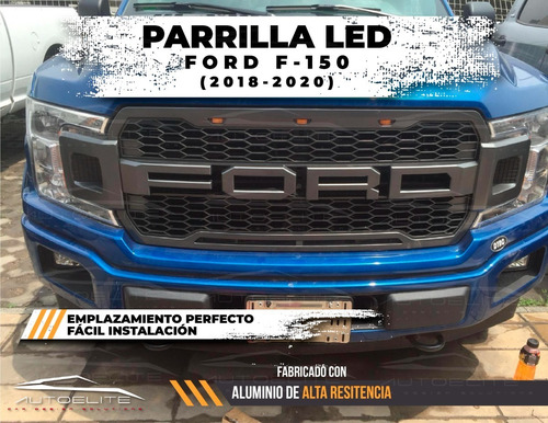 Imagen 5 de 9 de Parrilla Ford F150 2018 2019 Con Luz Led Ambar Tipo Raptor