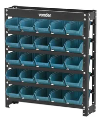 Comprar Estante Organizador Compacta 25/3 Azul 25 Gaveteiros Vonder no Mercado Livre