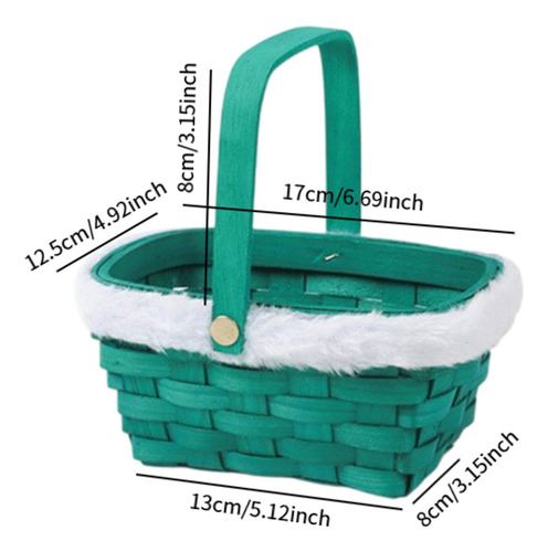 Cesta De Regalo De Navidad, Cesta De Verde Con Embalaje
