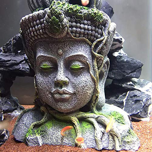 Hamiledyi Estatua De Cabeza De Buda Para Decoración De Acuar