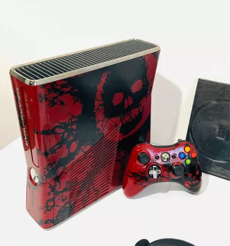 Xbox 360 Slim Gears of War 3 Ed. (Sem Jogo) + 1 Comando, Caixa