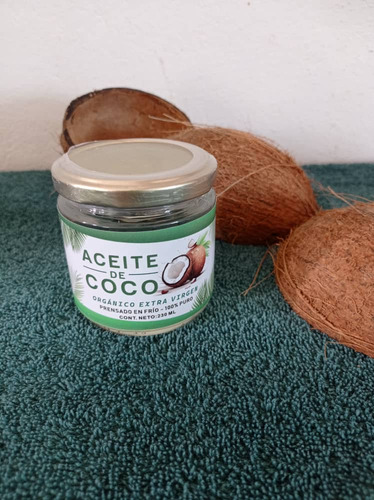 Aceite De Coco 100% Orgánico Prensado Al Frio