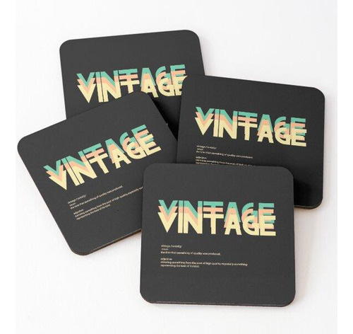 Set Posavasos Definición Vintage Calidad Premium