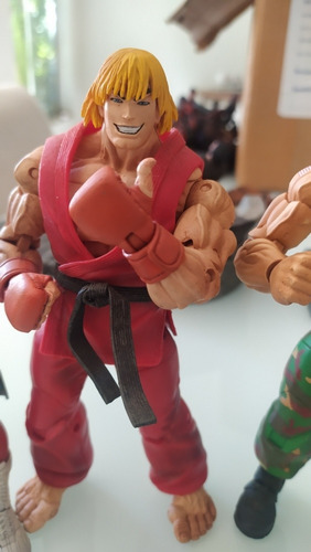 Bonecos Street Fighter, Ken, Ryu, Guile, Akuma E Chun-li. (Usado)