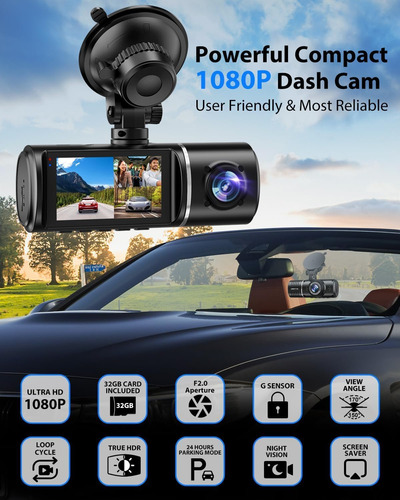 Dash Cam, Dash Cam De 3 Canales, Dash Cam 1080p Frontal _107