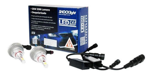 Kit Lampada Led Headlight Hb3 9005 6000k 2d Shocklight