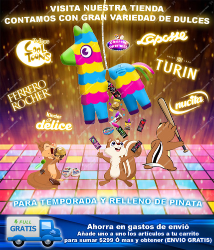 Paletas Brillan Obscuridad Neon Mix Puerquitos Corazon Laser