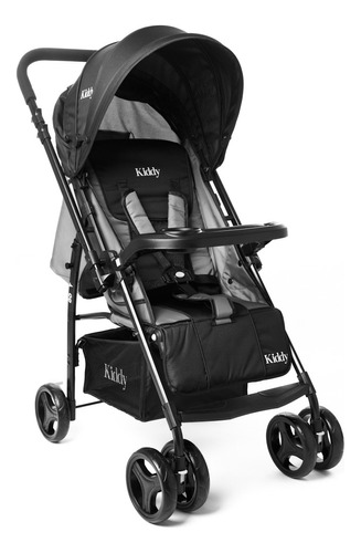 Coche De Paseo Manija Rebatible Go S Kiddy - Color Negro Chasis Negro