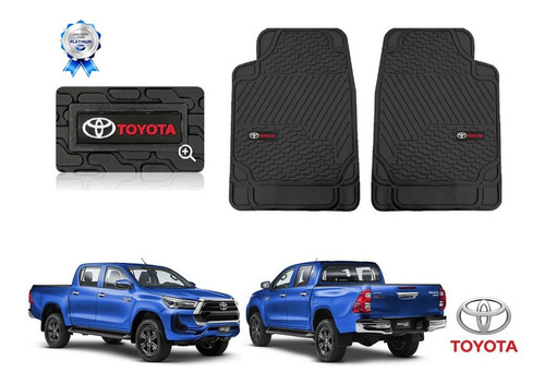 Tapetes 2pz Big Truck Logo Toyota Hulix 2021 2022 2023 2024