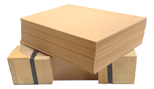 Mdf 2.5mm ·30 Pzas· Arauco Chileno 25x25cm ·proyectos Láser·