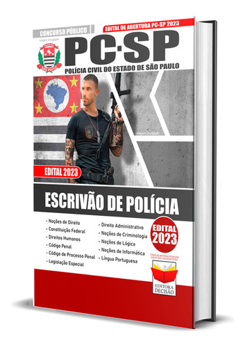 Apostila Pc Sp Escrivão De Polícia Atualizada - Ed. Decisão, De Professores Especializados., Vol. Único. Editora Editora Decisão, Capa Mole, Edição Oficial Em Português, 2023