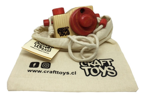 Juguete De Madera Cámara Craft Toys Roja