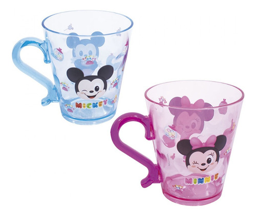 Kit 2 Canecas De Acrílico: Mickey & Minnie - Disney Mickey E Minnie