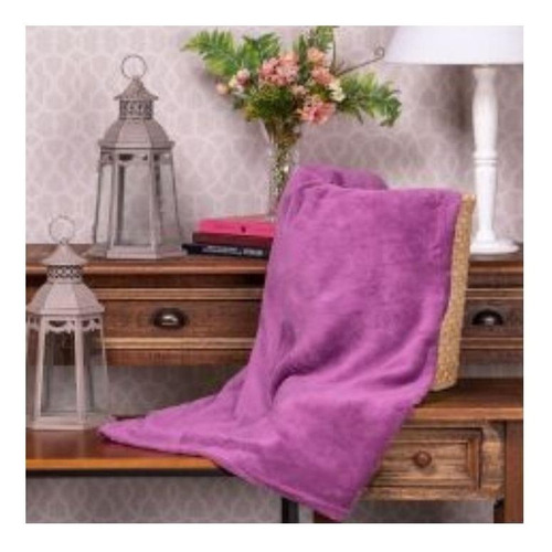Cobertor Harmoniza Ambientes Home Design cor lilás com design liso