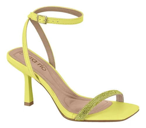 Sandalia Salto Fino Strass Beira Rio Conforto 8490.107 Frete gr tis