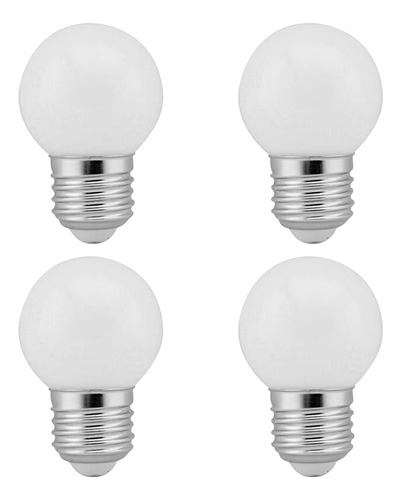 4 Lâmpadas Led Bolinha Decorativa Orby 2,5w 220v Branco Frio