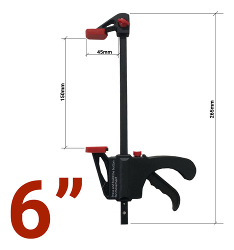Kit Grampos Sargento Multifuncional Marceneiro Aperto Rápido