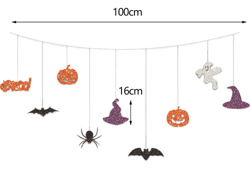 4 Decoraciones De Halloween Bunting Banner Hanging Garland