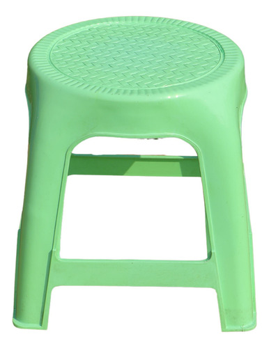 2 Bancos Banquito Plástico Infantil Pequeño Multiusos Color Verde Claro