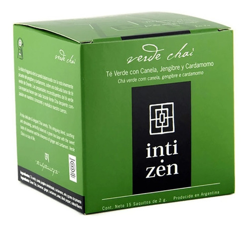 Te Inti Zen Verde Chai Pack X 15un - Cioccolato Tienda