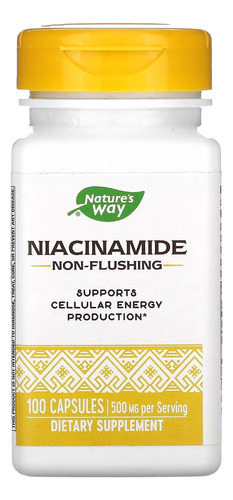 Nature's Way, Niacinamida, 500 Mg, 100 Cápsulas