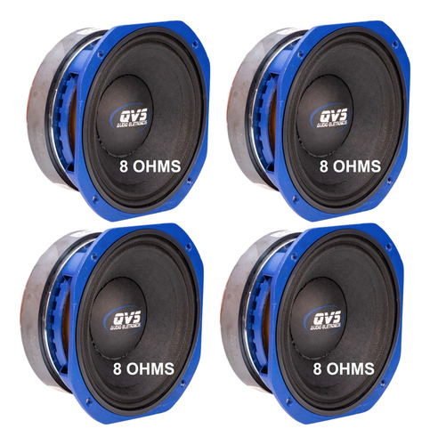 4 Alto Falante 8 Qvs Mgs 400 Rms Medio Grave Melhor Que Eros