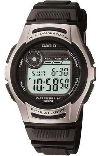 Reloj Casio  Eaw-w-213-1av  Men's W213-1acf Basic Black And