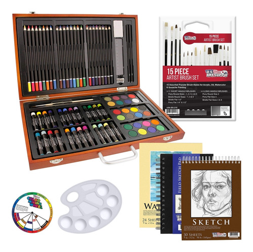 Us Art Supply - Juego De Creatividad Artística 82 Piezas, .