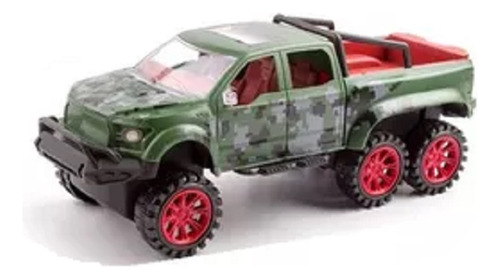 Camioneta Militar 4x4 Vehículo A Fricción Juguete Soldados Color Multicolor