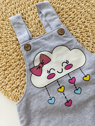 Jardinero Para Bebe Nene Nena Nube Gris 12-18 M