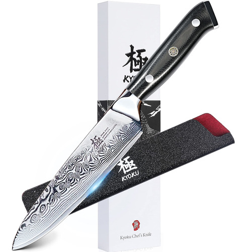 Kyoku Daimyo Series Cuchillo Japonés De Hoja De Damasco, Mar