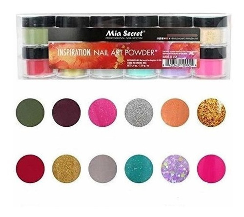 Mia Secret Nail Art Polvo - Coleccion Inspiration (12 Unida