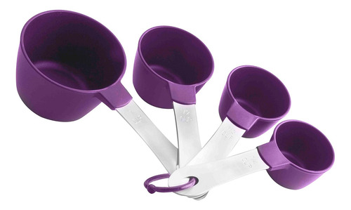 Cucharas O Cups Medidoras (4 Pzas) Marca Ibili Color Morado