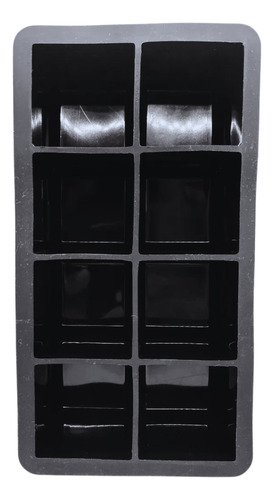 Cubeteras De Silicona 8 Cubos De 5x5cm Color Negro