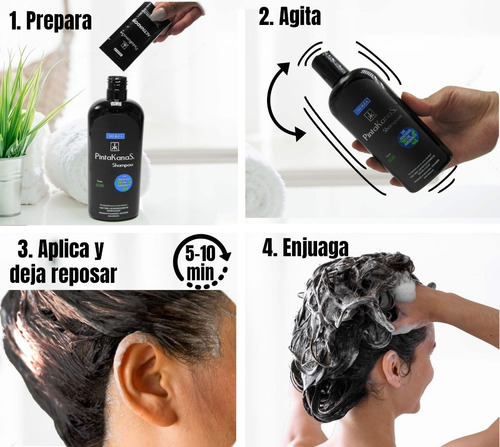 Imagen 2 de 4 de Shampoo Pintakanas 5 Piezas Sin Peroxido Ni Amoniaco