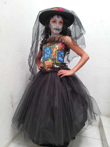 Vestido Disfraz De Catrina + Sombrero Catrina | Envío gratis Vestido Disfraz De Catrina + Sombrero Catrina | Envío gratis