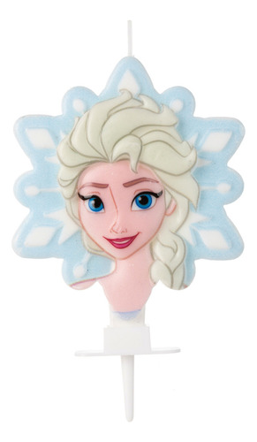 Vela Decorada Festa Frozen Princesa Elsa Decoração Aniversá