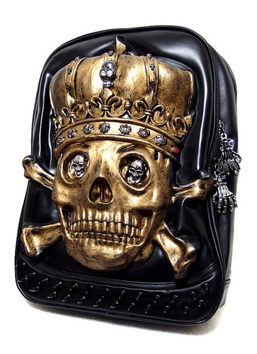 Mochila De Diseño Rey Calavera / Skull Gotica